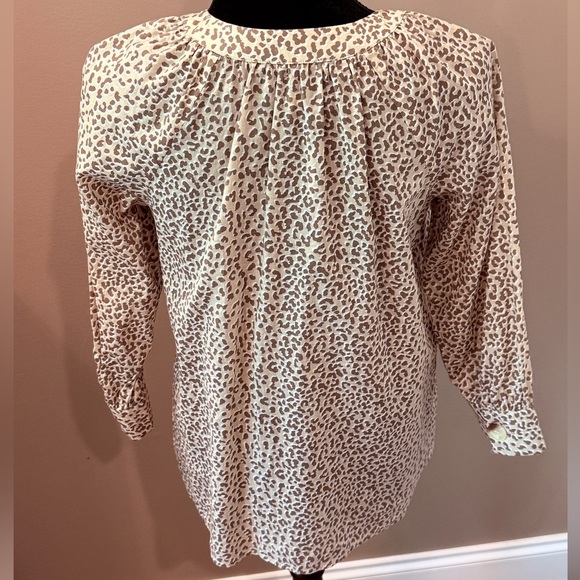 Women’s TUCKERNUCK leopard print cotton blouse- Size XS - Picture 7 of 8